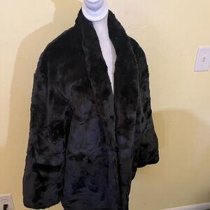 Express Black Faux Fur Jacket